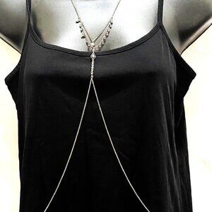 Glamorous Rhinestone Body Chain Necklace